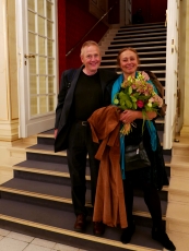 Olaf Kühl Elżbieta Nowakowska-Kühl nach der Verleihung des Brücke Berlin Preises 2016