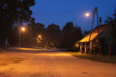 Dorfstraße Dominikowo Juli 2010