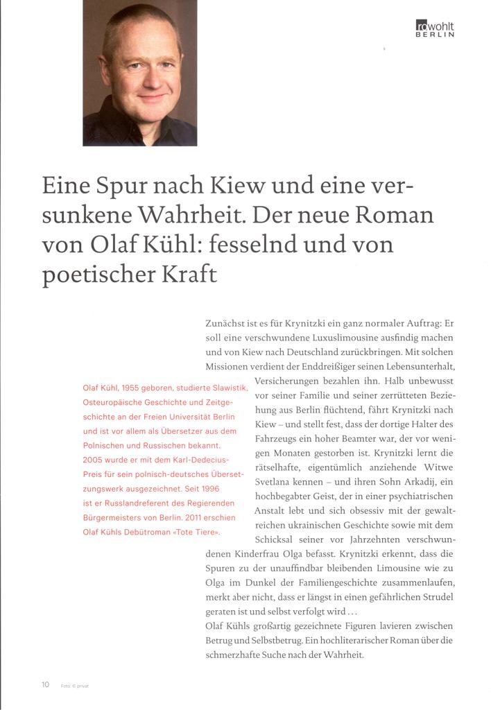 Der Wahre Sohn Olaf Kühl Rowohlt Berlin 2013